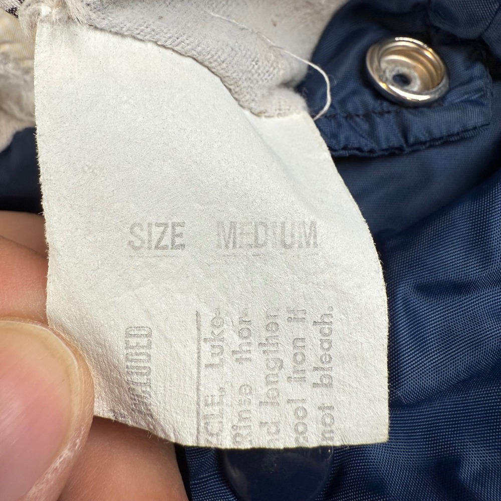 Vintage 80s Athletic Apparel Memphis Tennessee Navy Blue Coach Jacket - Picture 4 of 6